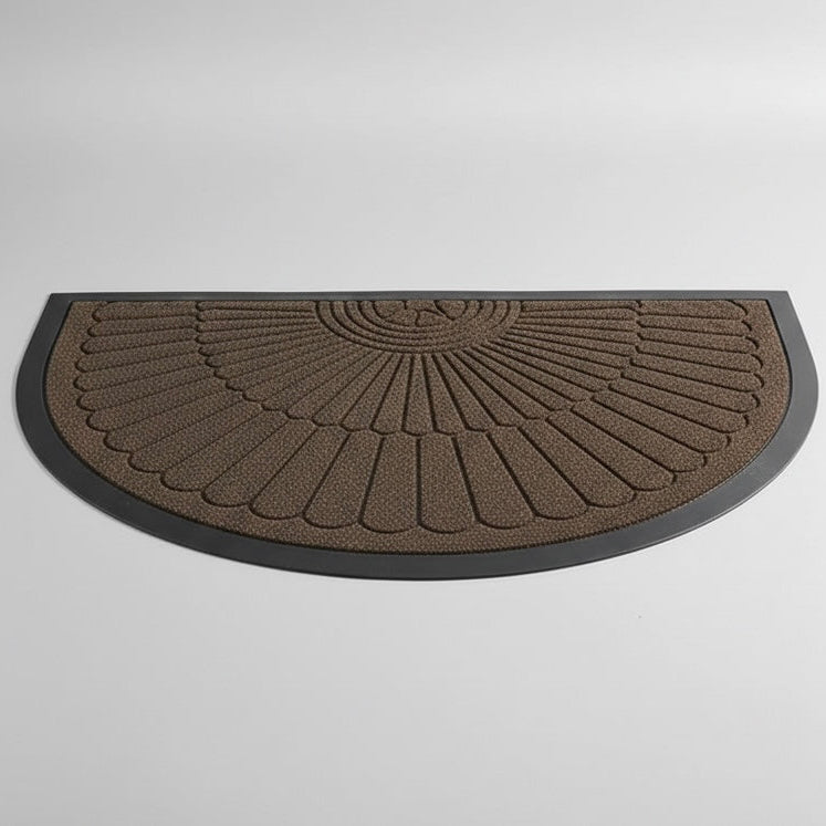 Non-Slip Rubber Backed Half-Round Entry Mat