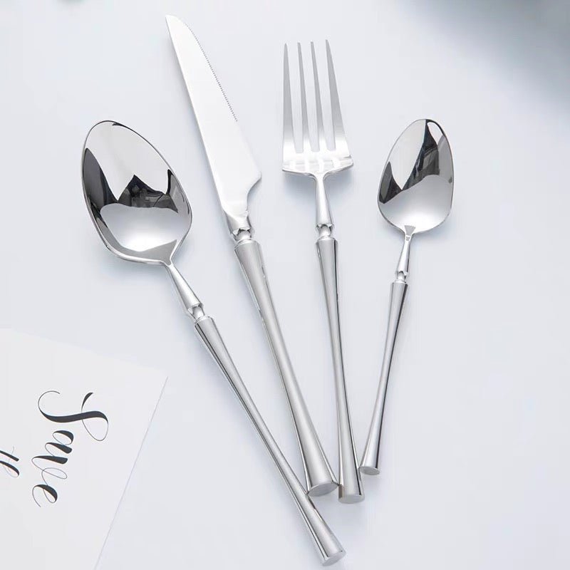Sleek 24-Piece Stainless Steel Dining Cutlery Collection
