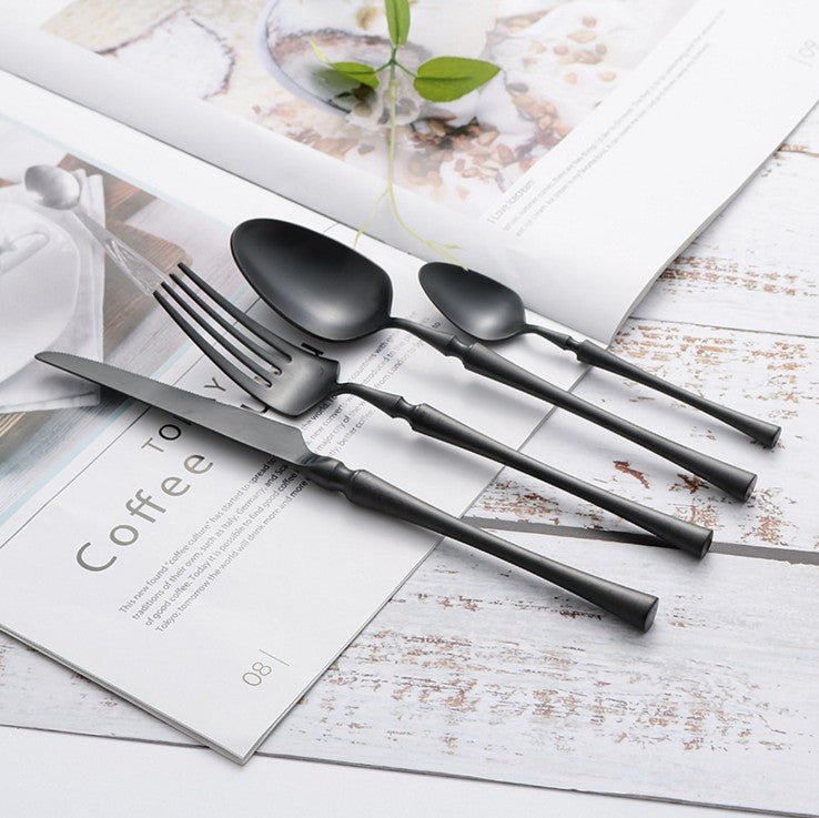 Sleek 24-Piece Stainless Steel Dining Cutlery Collection