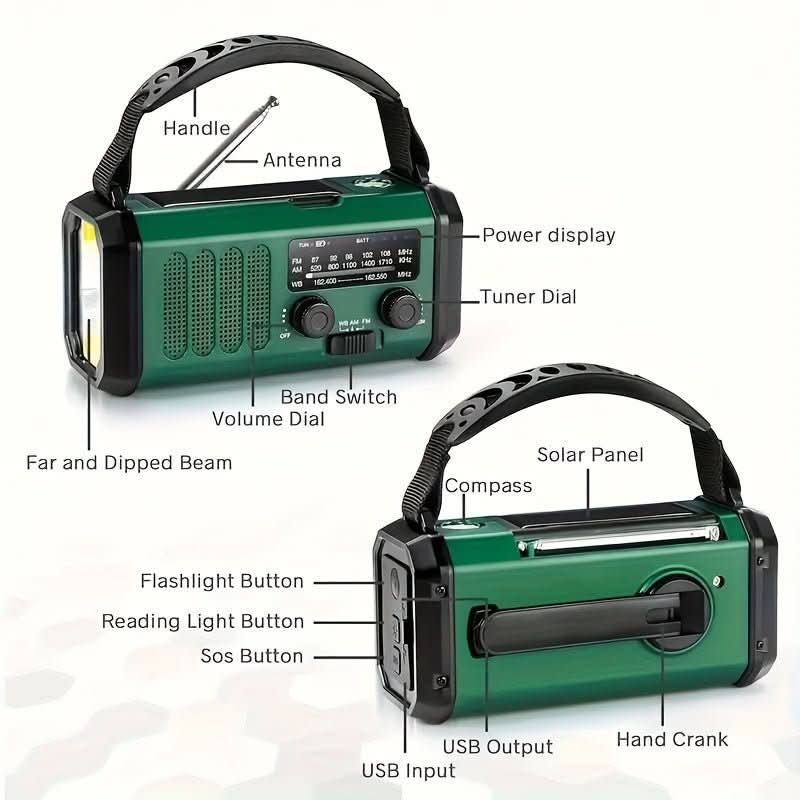 Lifeline Pro Emergency Radio with Flashlight & USB Charger