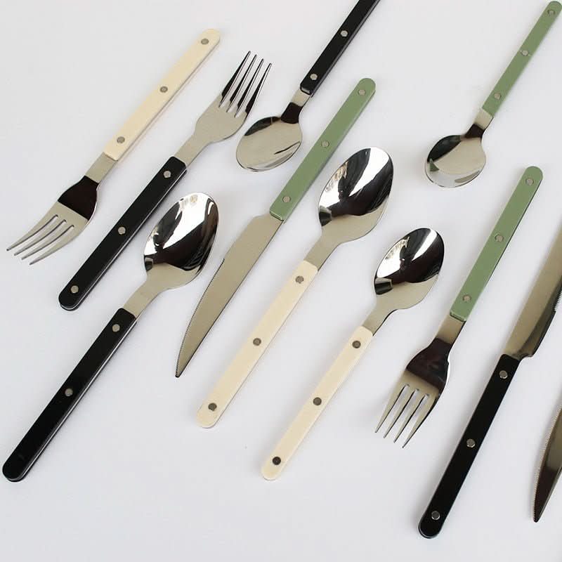 LuxeCraft 4-Piece Engraved Stainless Steel Utensil Set