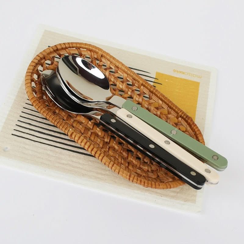 LuxeCraft 4-Piece Engraved Stainless Steel Utensil Set