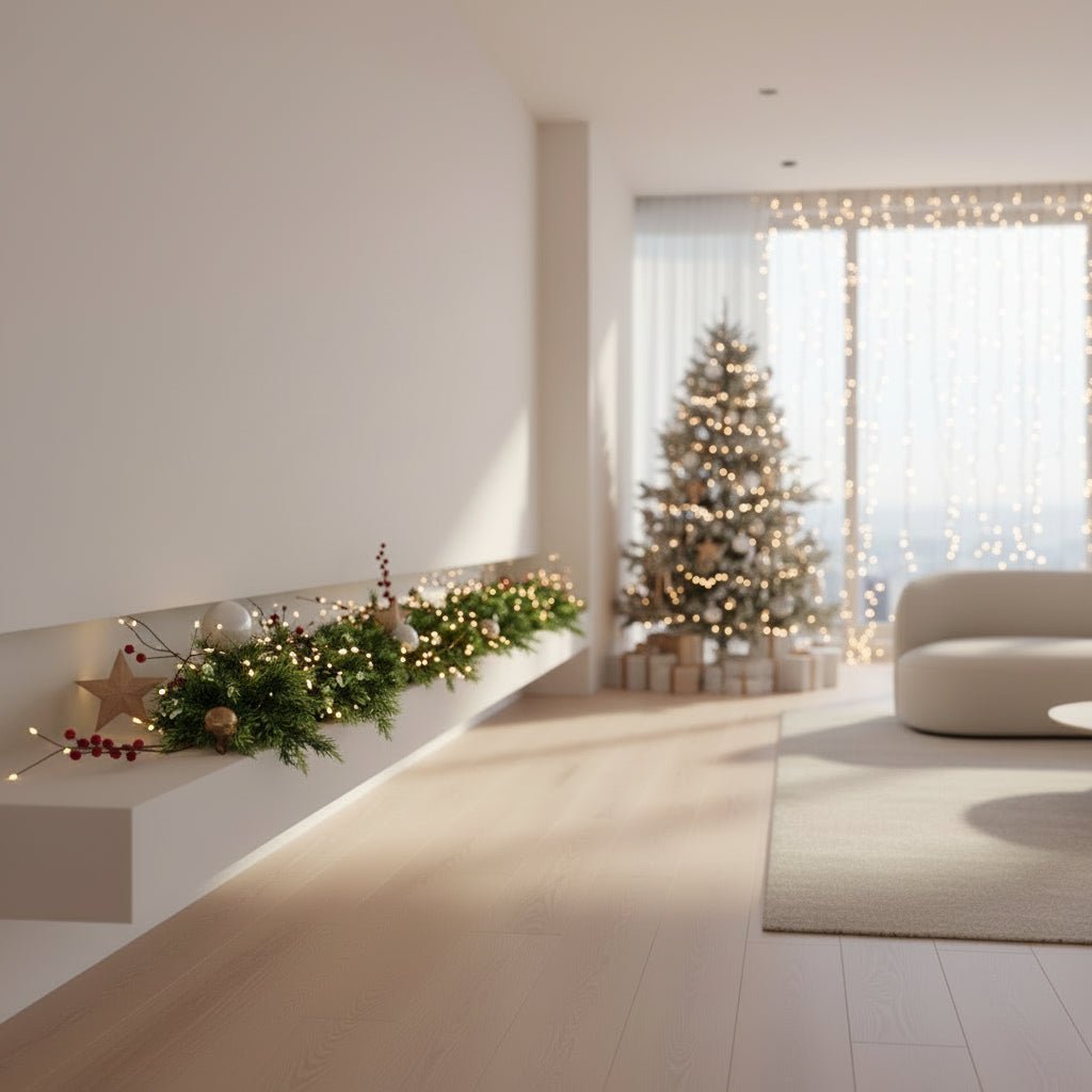 Evergreen Elegance: Artisan Christmas Garland with Cedar Touch