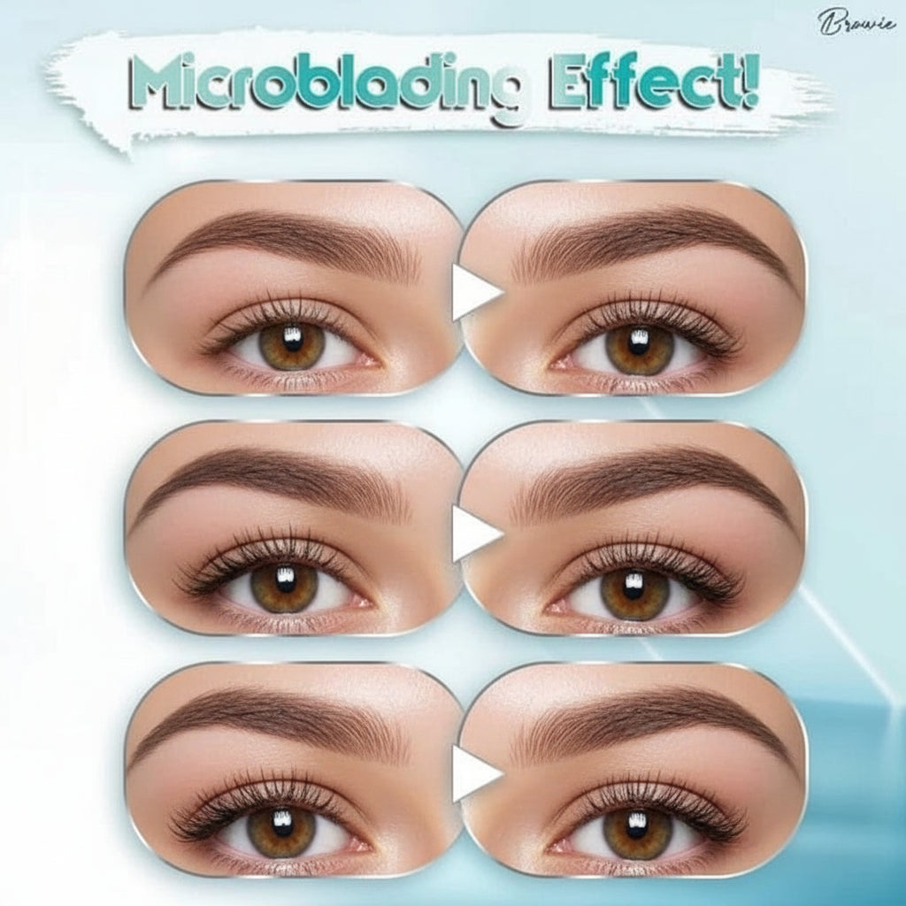Waterproof Brow Definition Pen with 4-Fine Tip for Natural Finish