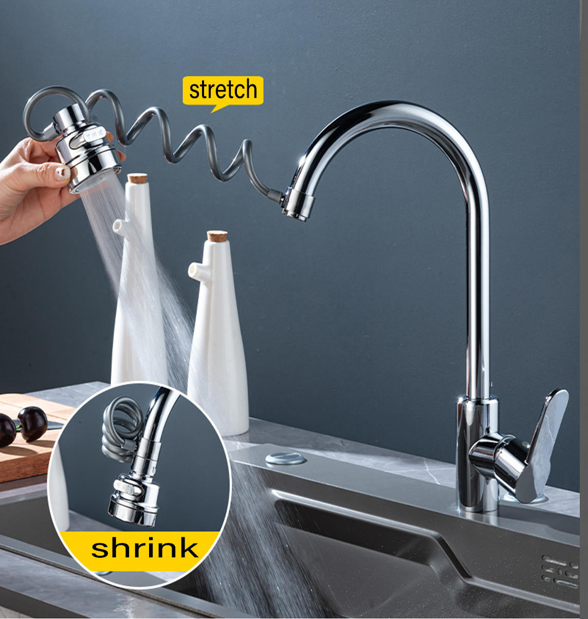 Versatile Water Flow Enhancer for Kitchen Sinks