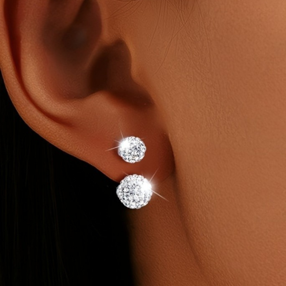 Charming Floral Gemstone Stud Earrings - Perfect for Mom