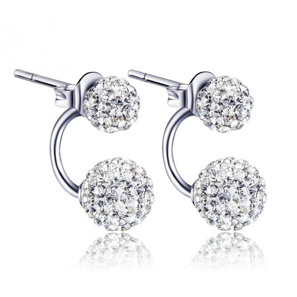 Charming Floral Gemstone Stud Earrings - Perfect for Mom