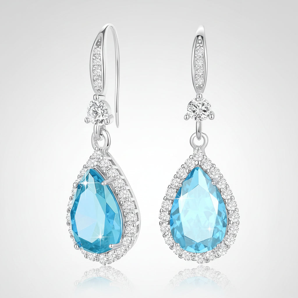 Gemstone-Inspired Teardrop Earrings – Perfect Gift for Her