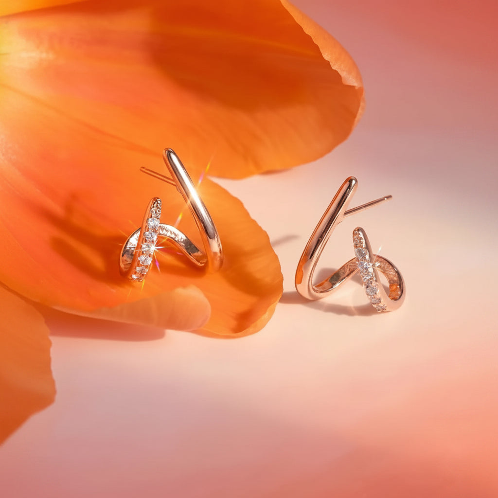 Stylish Gold X-Shaped Stud Earrings for Any Occasion
