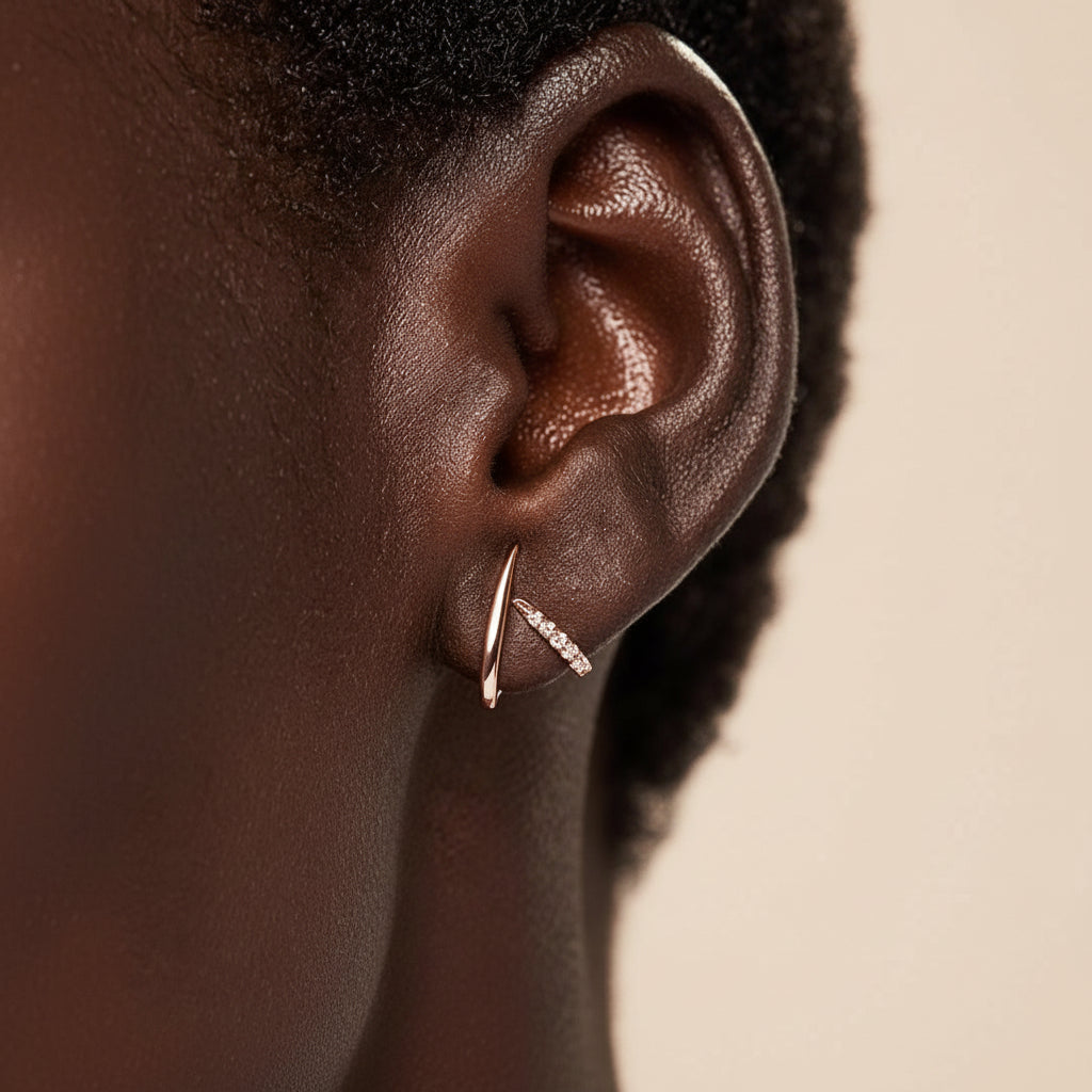 Stylish Gold X-Shaped Stud Earrings for Any Occasion