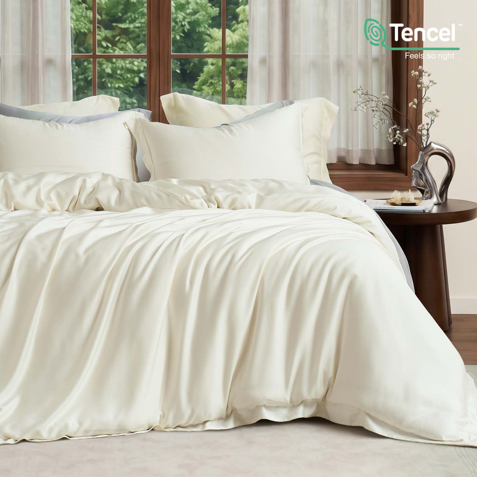 Lightweight Tencel Duvet Cover Set with Cooling Features – Eco-Friendly & Moisture-Wicking