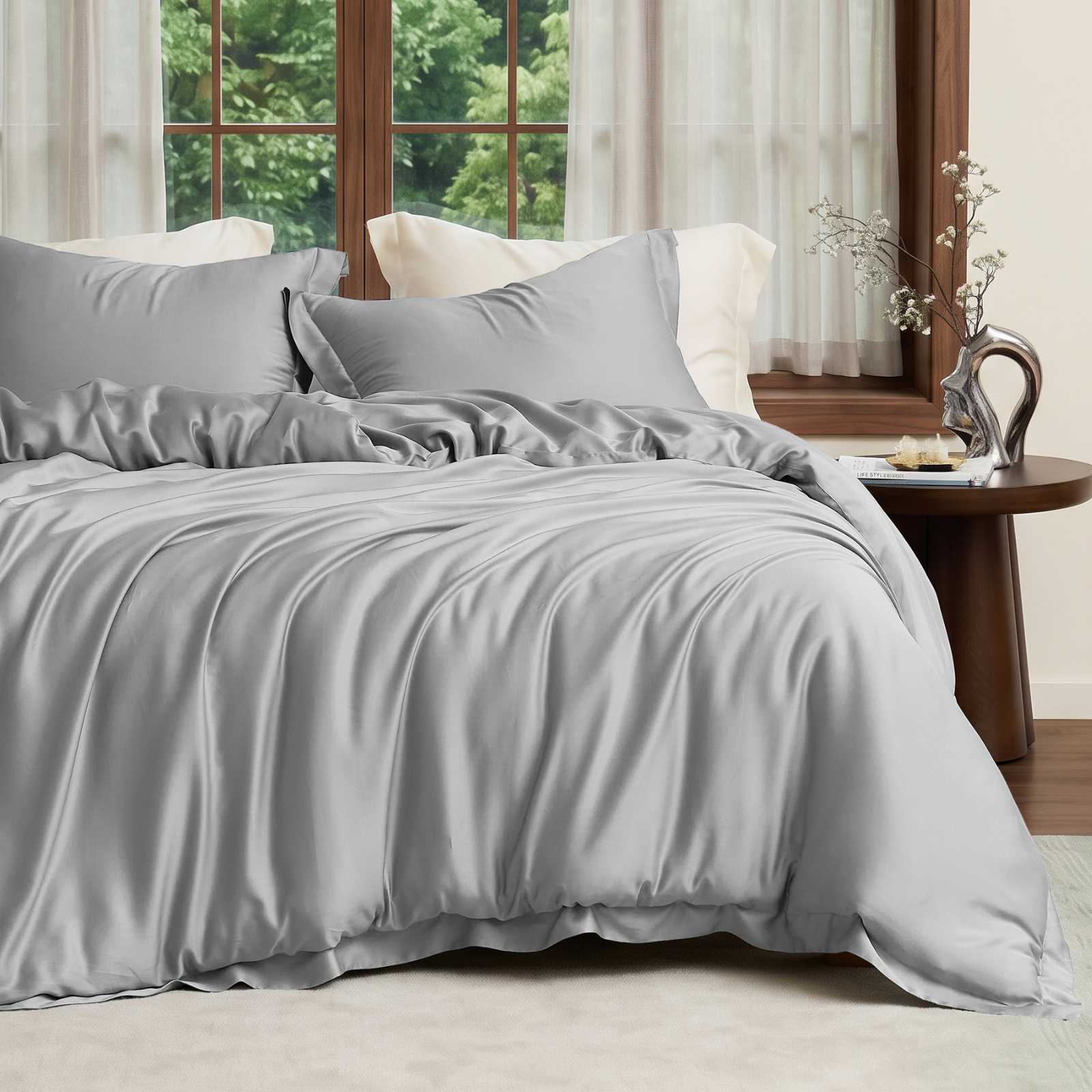 Lightweight Tencel Duvet Cover Set with Cooling Features – Eco-Friendly & Moisture-Wicking