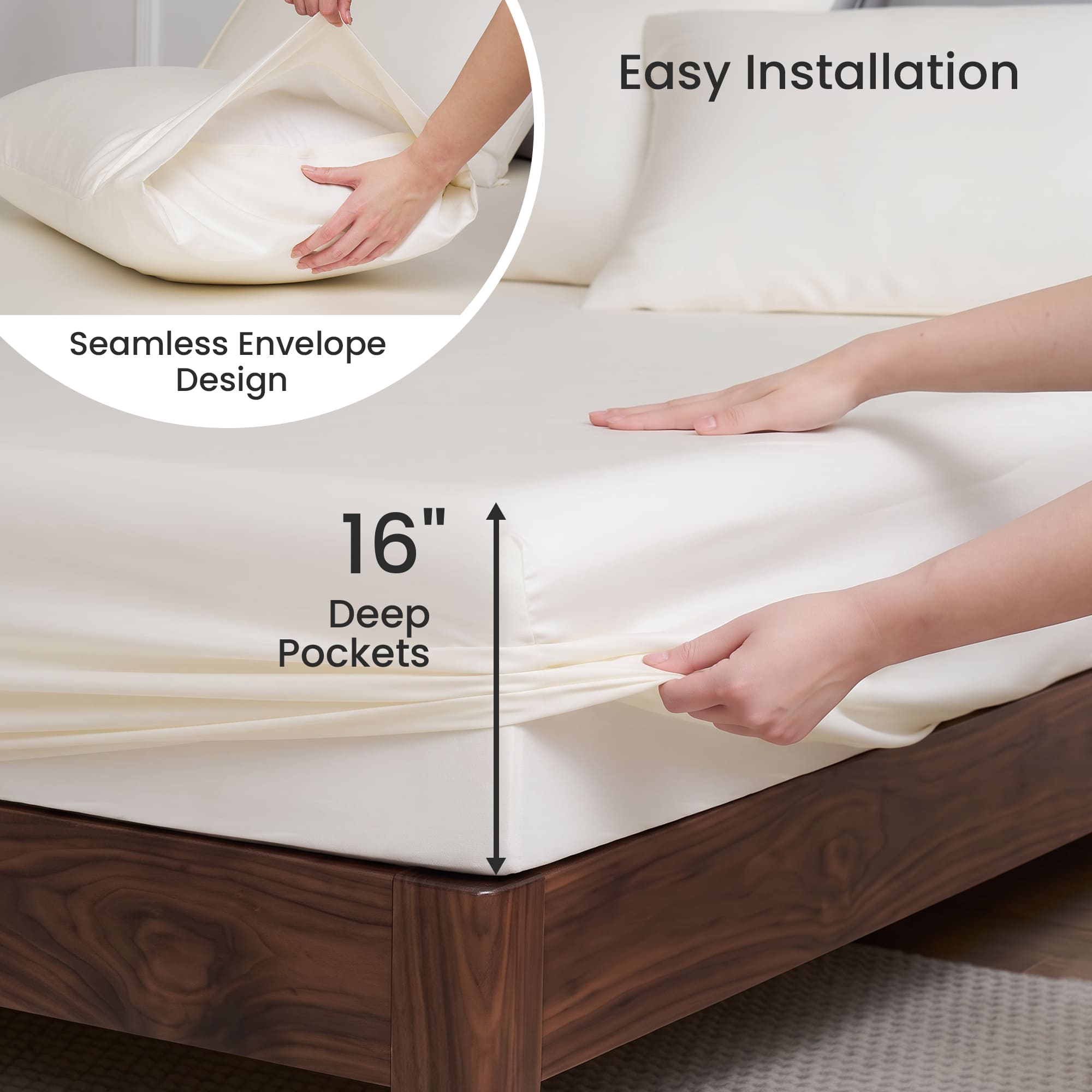 Tencel Silky Sheet Set – Breathable, Moisture-Wicking Fabric for Comfort