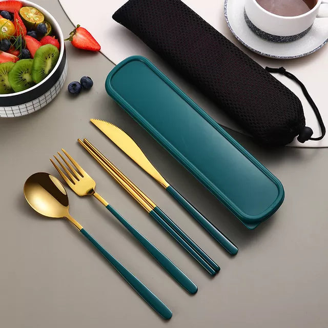 Portable Stainless Steel Cutlery Set – Eco-Friendly Silverware for Daily Use