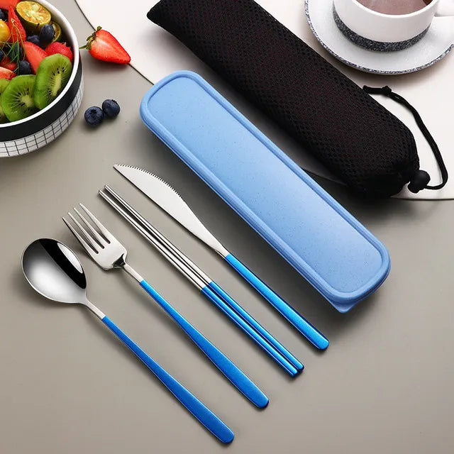 Portable Stainless Steel Cutlery Set – Eco-Friendly Silverware for Daily Use