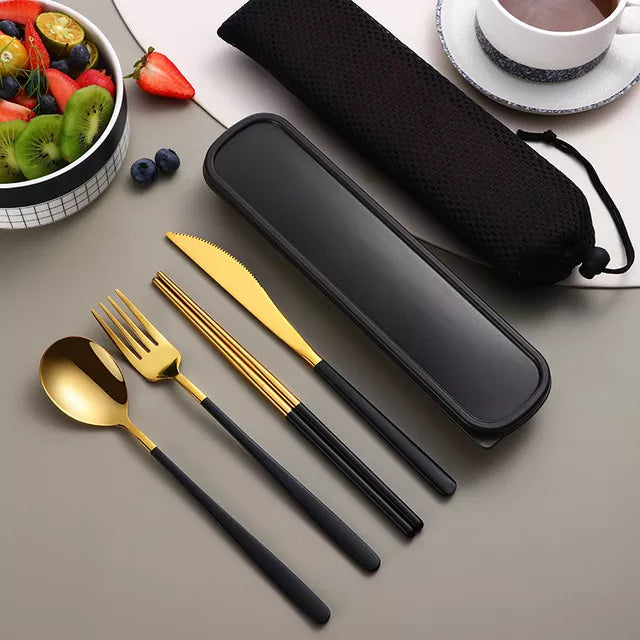 Portable Stainless Steel Cutlery Set – Eco-Friendly Silverware for Daily Use