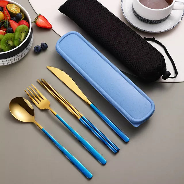 Portable Stainless Steel Cutlery Set – Eco-Friendly Silverware for Daily Use