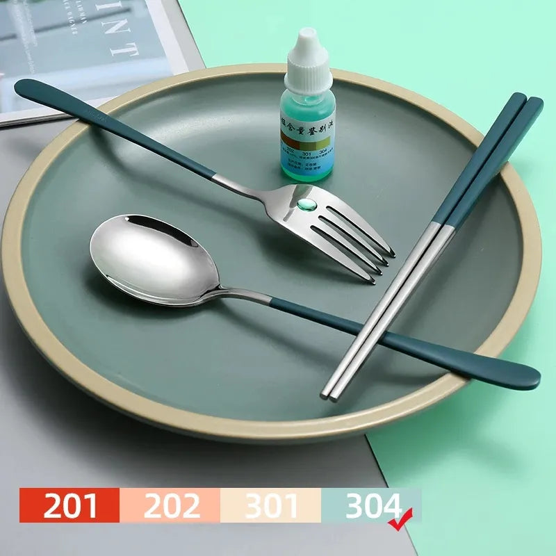 Portable Stainless Steel Cutlery Set – Eco-Friendly Silverware for Daily Use