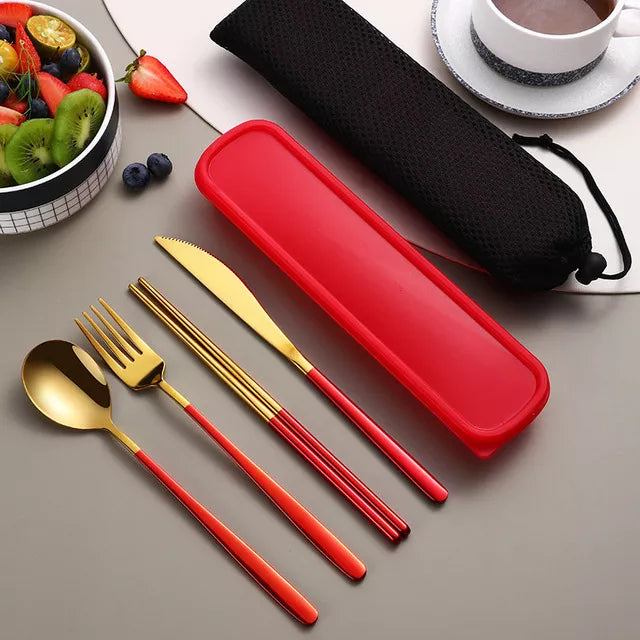 Portable Stainless Steel Cutlery Set – Eco-Friendly Silverware for Daily Use