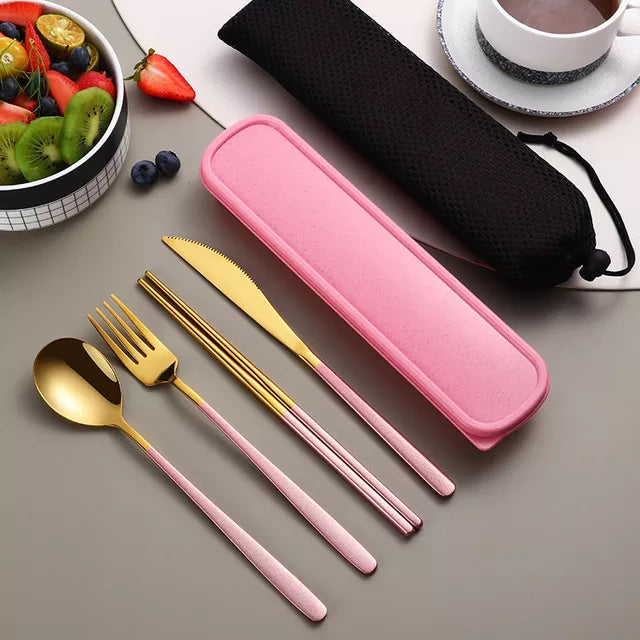 Portable Stainless Steel Cutlery Set – Eco-Friendly Silverware for Daily Use