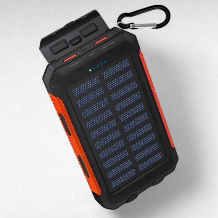 10,000mAh Waterproof Portable Solar Charger for Outdoor Use