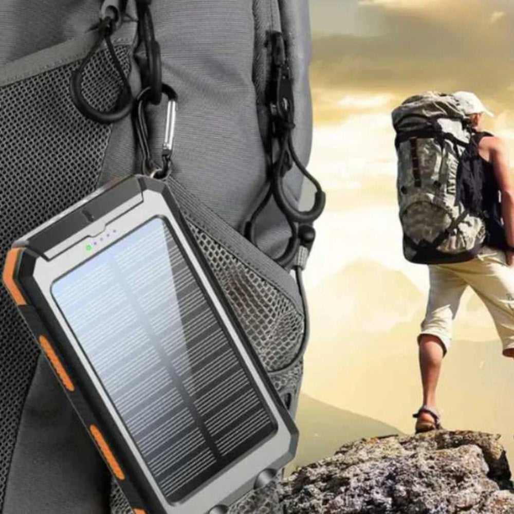10,000mAh Waterproof Portable Solar Charger for Outdoor Use
