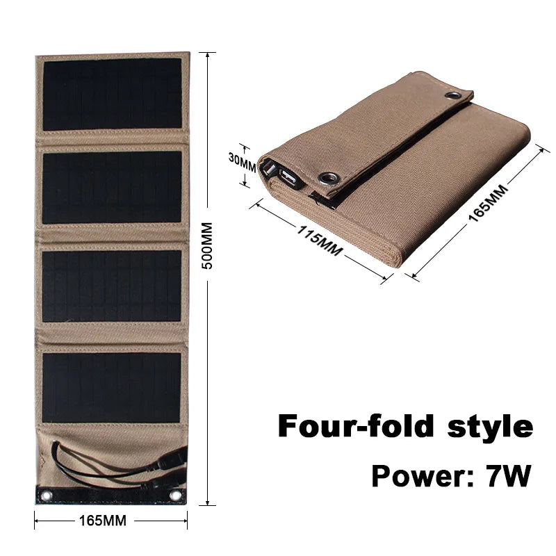 Portable Solar Battery Pack with Dual USB Ports – Waterproof for Outdoor Use