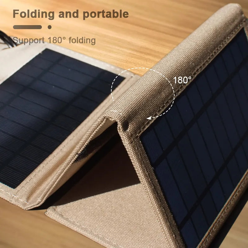 Portable Solar Battery Pack with Dual USB Ports – Waterproof for Outdoor Use