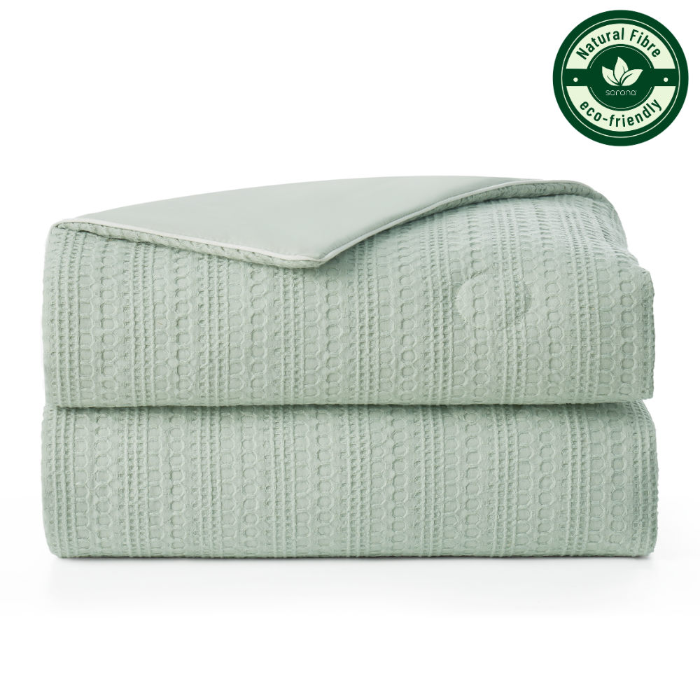 Waffle Cooling Comforter with Sorona Fiber – Breathable Design for Warm Sleepers