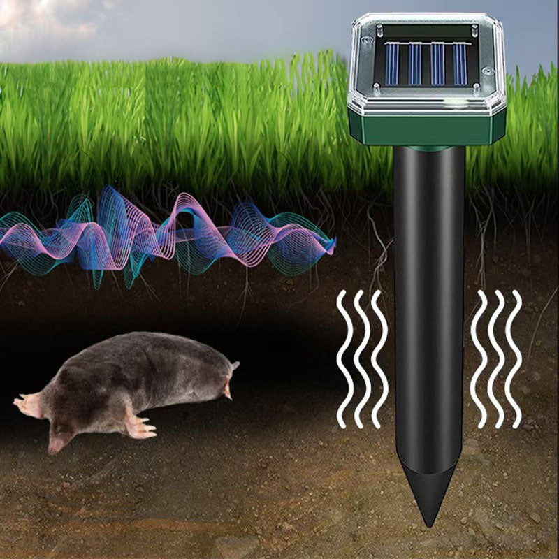 Solar Ultrasonic Rodent Repellent with Adjustable Frequency for Outdoor Use