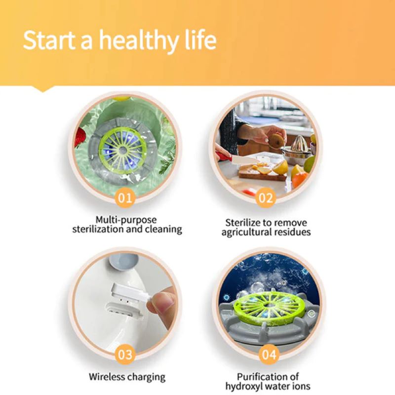 Portable Fruit and Vegetable Washer with Vortex Cleaning Technology