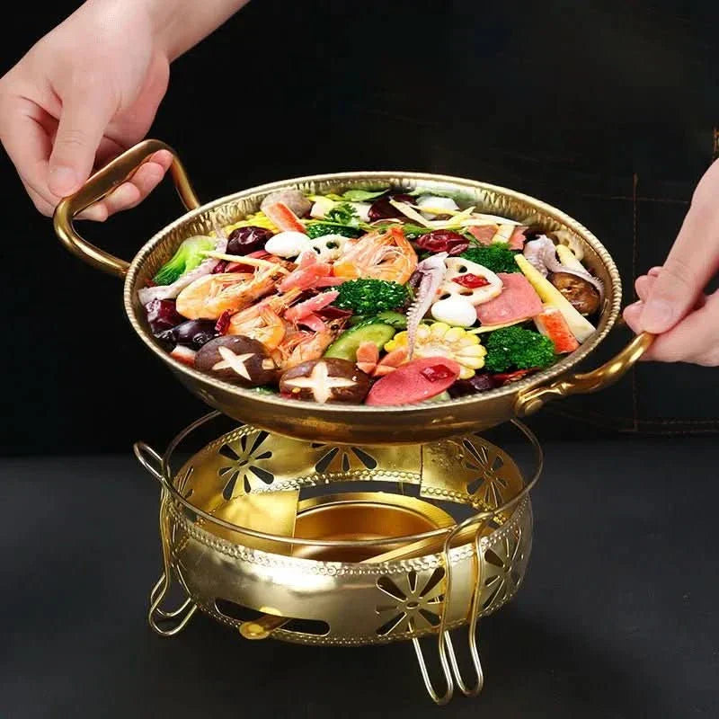 EleganceCraft Hammered Stainless Steel Cooking Pot