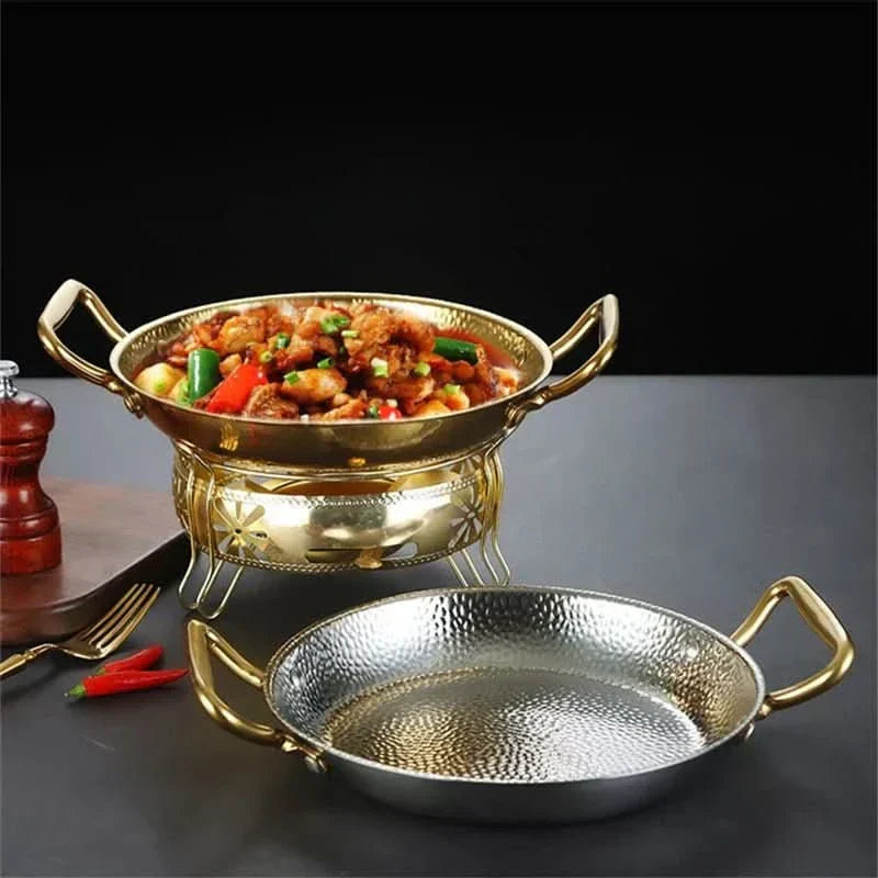 EleganceCraft Hammered Stainless Steel Cooking Pot