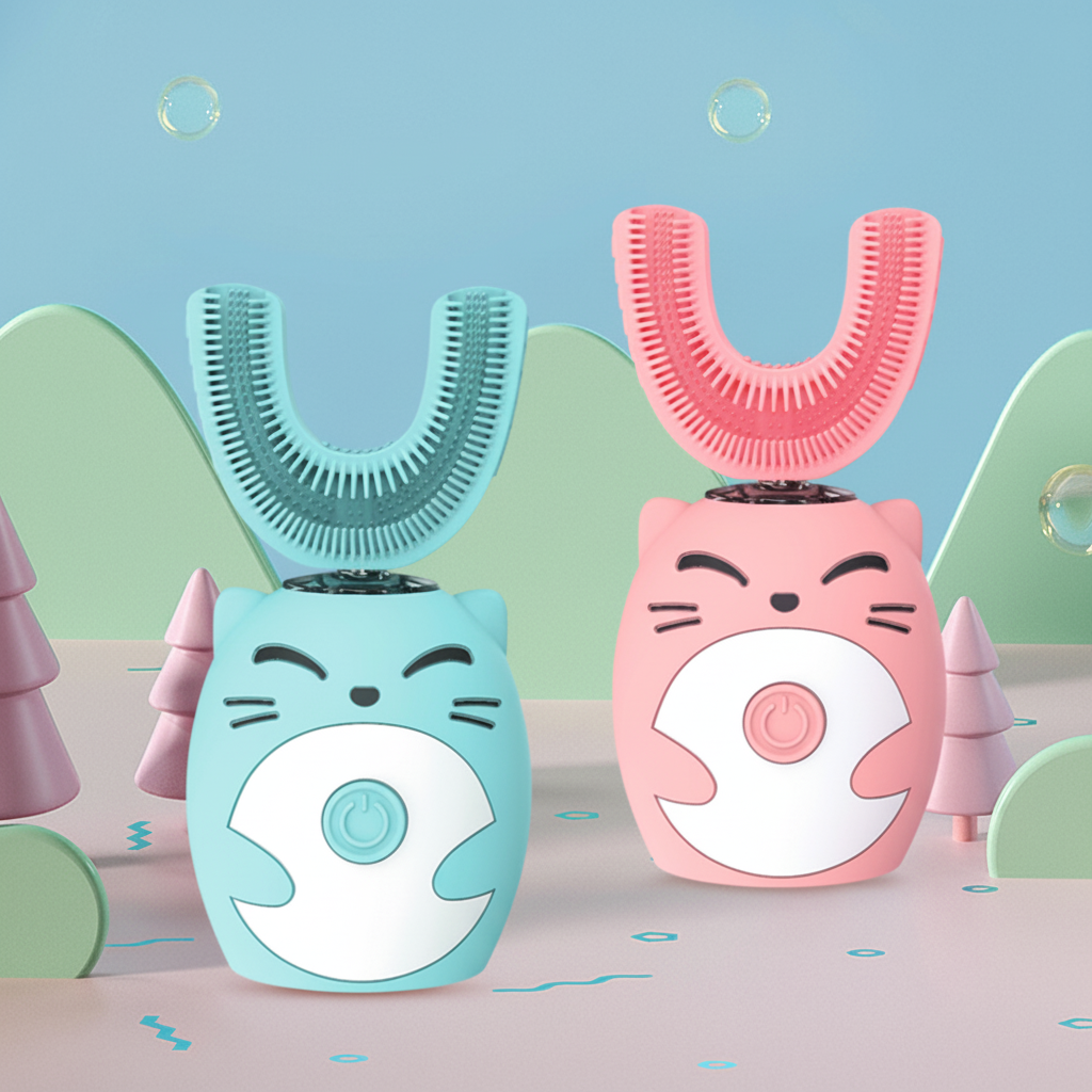 Children's U-Shaped Sonic Silicone Electric Toothbrush