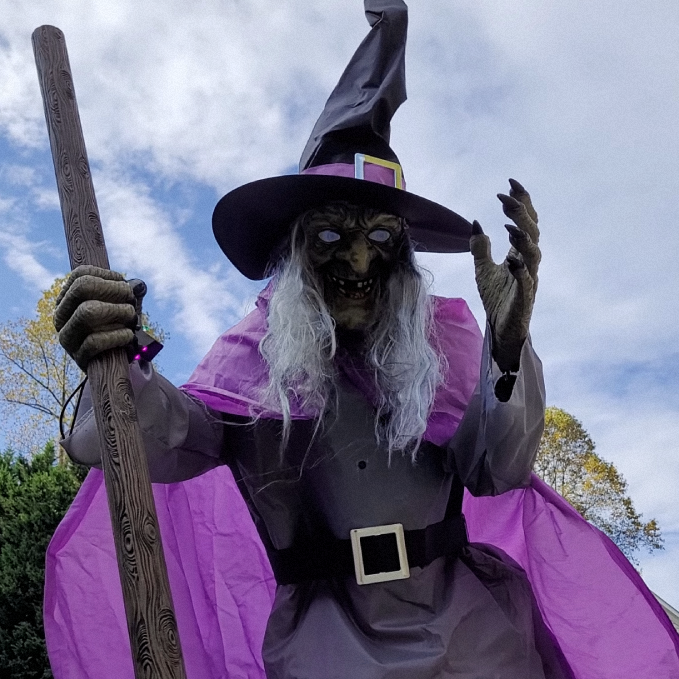 6-Foot Floating Witch Decoration for Halloween | Easy Outdoor Setup