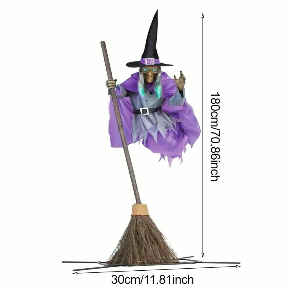 6-Foot Floating Witch Decoration for Halloween | Easy Outdoor Setup