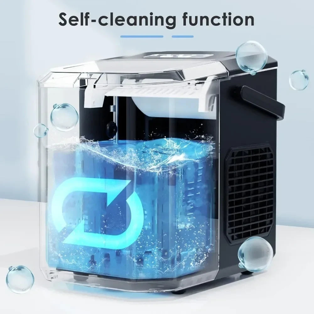 Portable Ice Machine for Countertops – Self-Cleaning, Perfect for Home & Outdoors