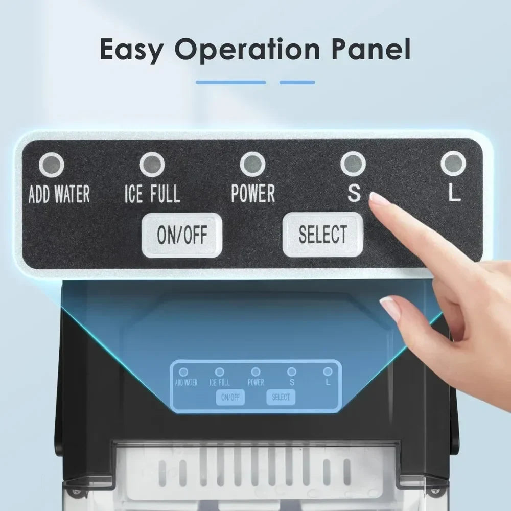 Portable Ice Machine for Countertops – Self-Cleaning, Perfect for Home & Outdoors