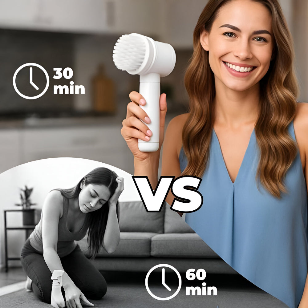 Rechargeable Home Cleaning Power Scrubber with Rotating Brush
