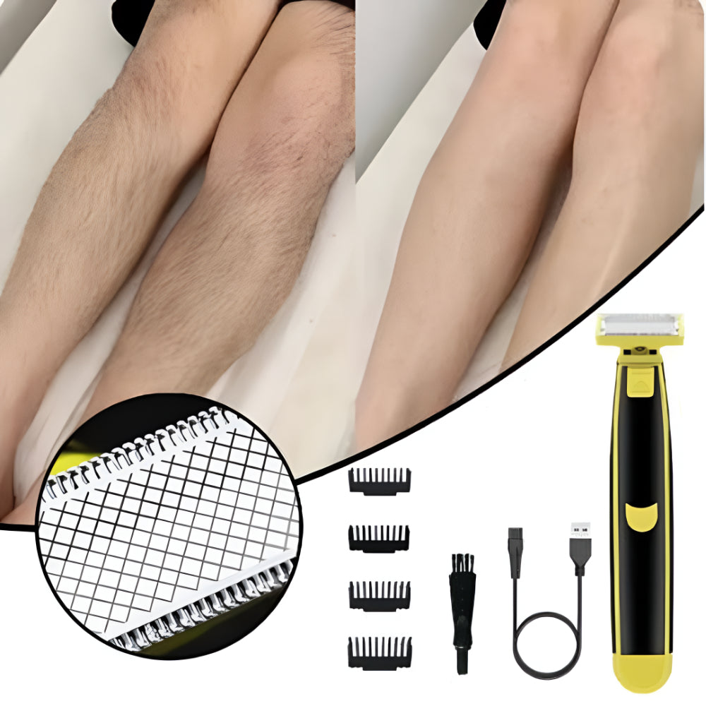 Portable USB Rechargeable Grooming Shaver for All Body Areas