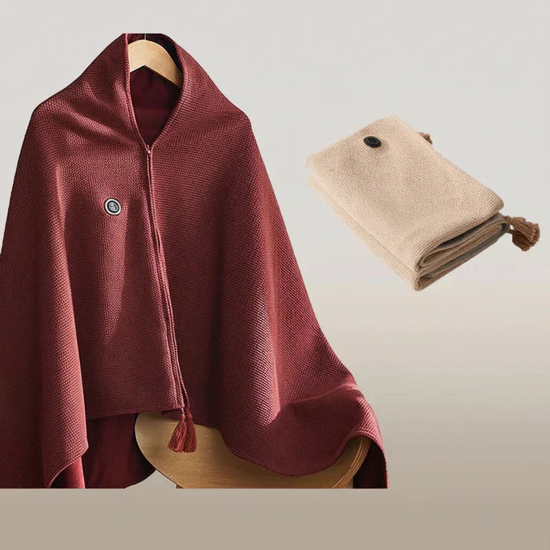 CozyWrap USB Heated Shawl: Instant Warmth for Home and Travel
