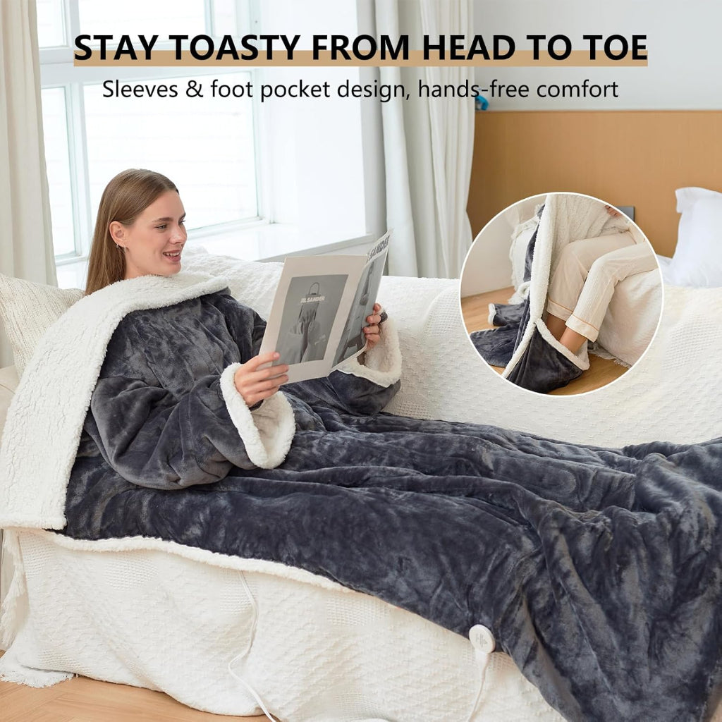 CozyWrap Electric Heated Throw for Adults - Stay Warm Anywhere