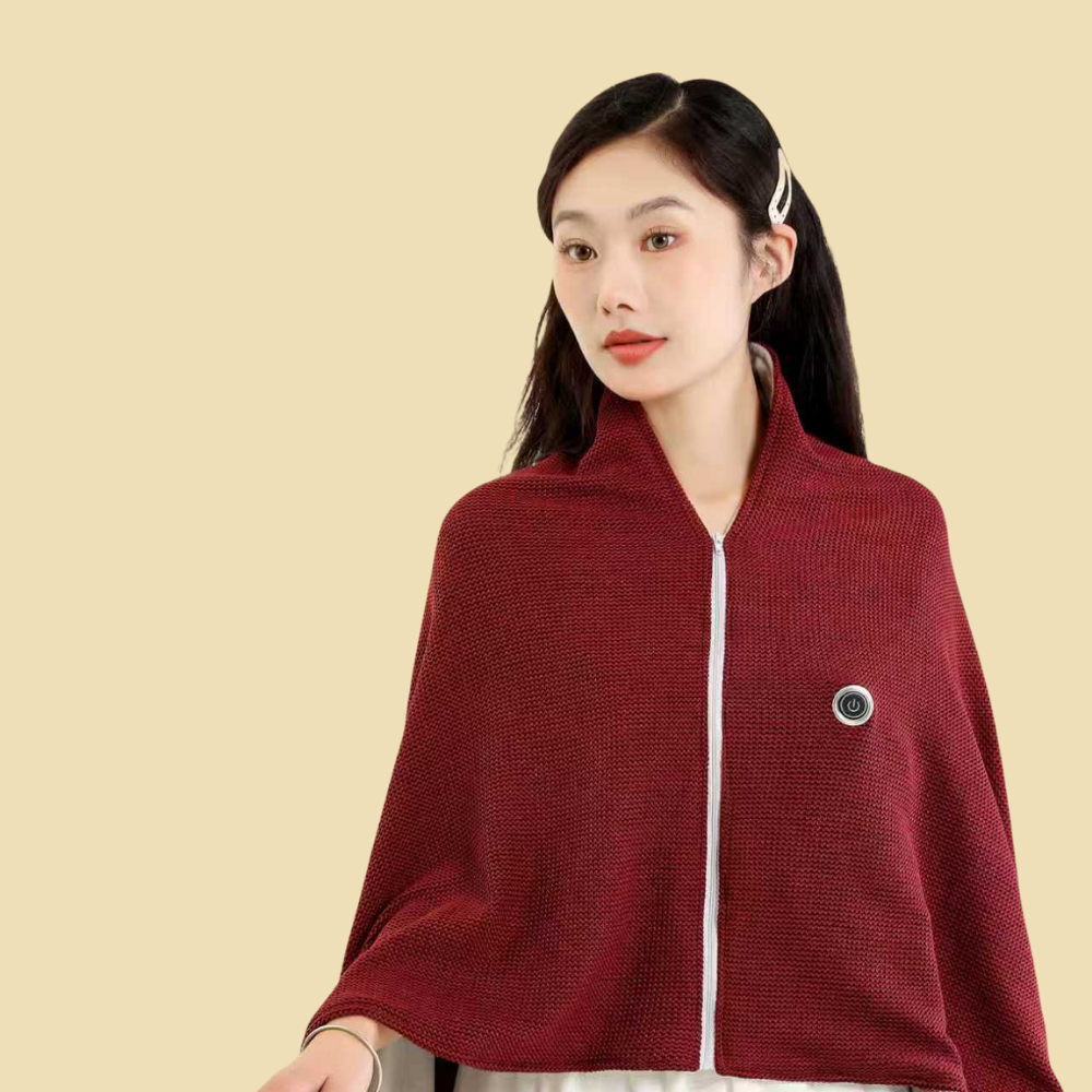 CozyWrap USB Heated Shawl: Instant Warmth for Home and Travel