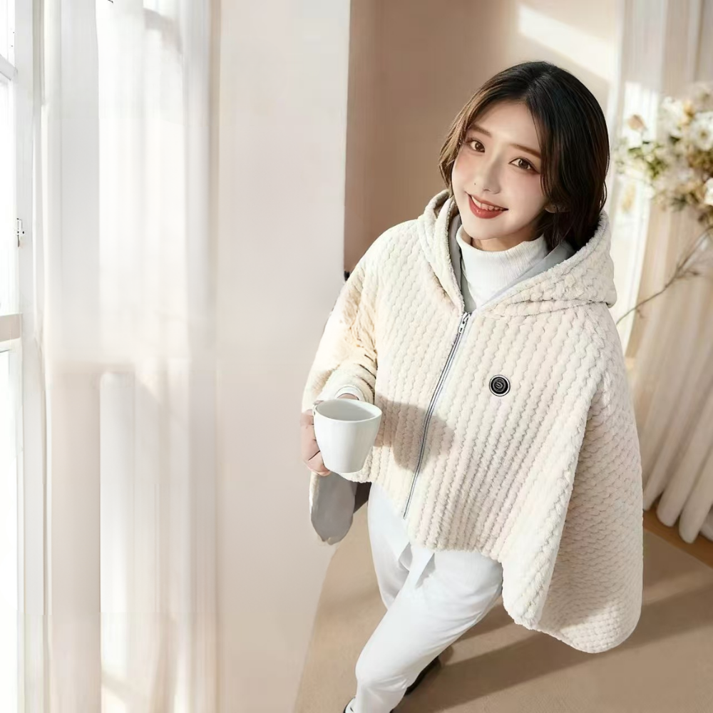 CozyWrap USB Heated Shawl: Instant Warmth for Home and Travel