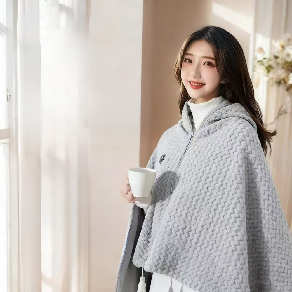 CozyWrap USB Heated Shawl: Instant Warmth for Home and Travel