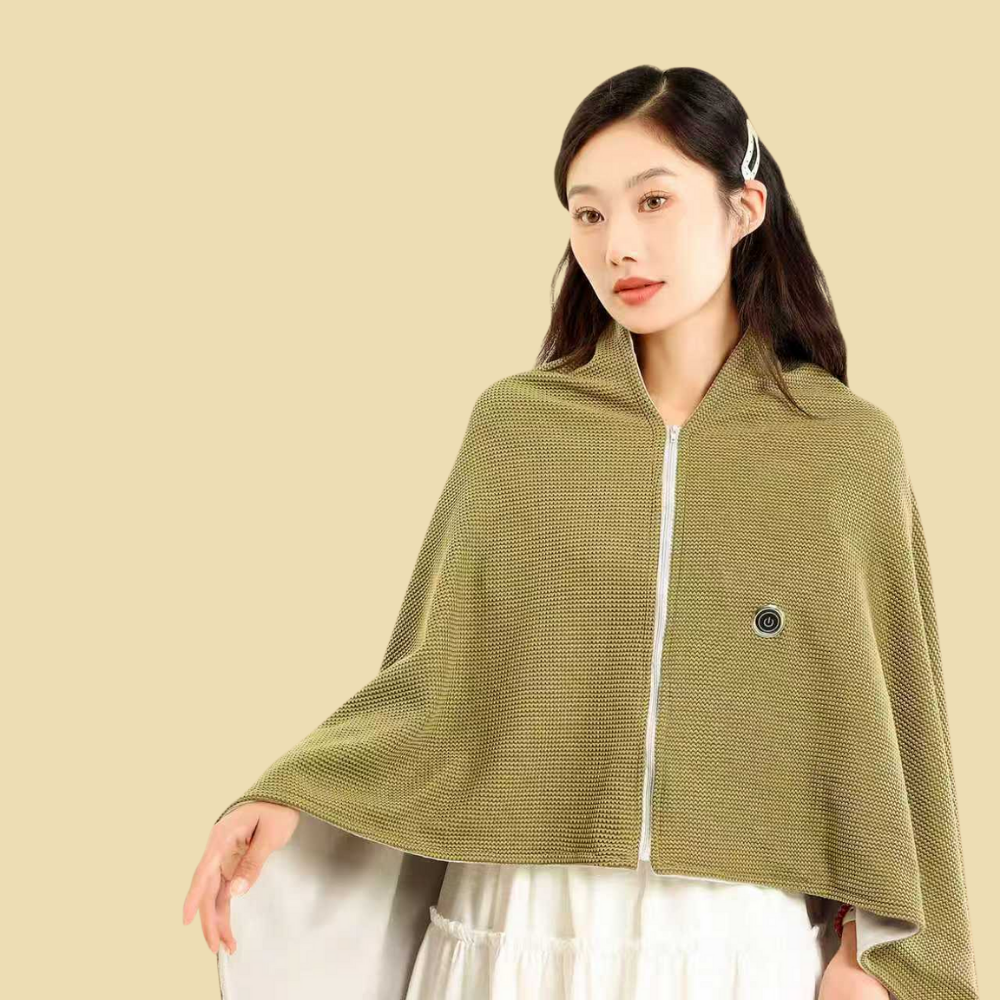 CozyWrap USB Heated Shawl: Instant Warmth for Home and Travel