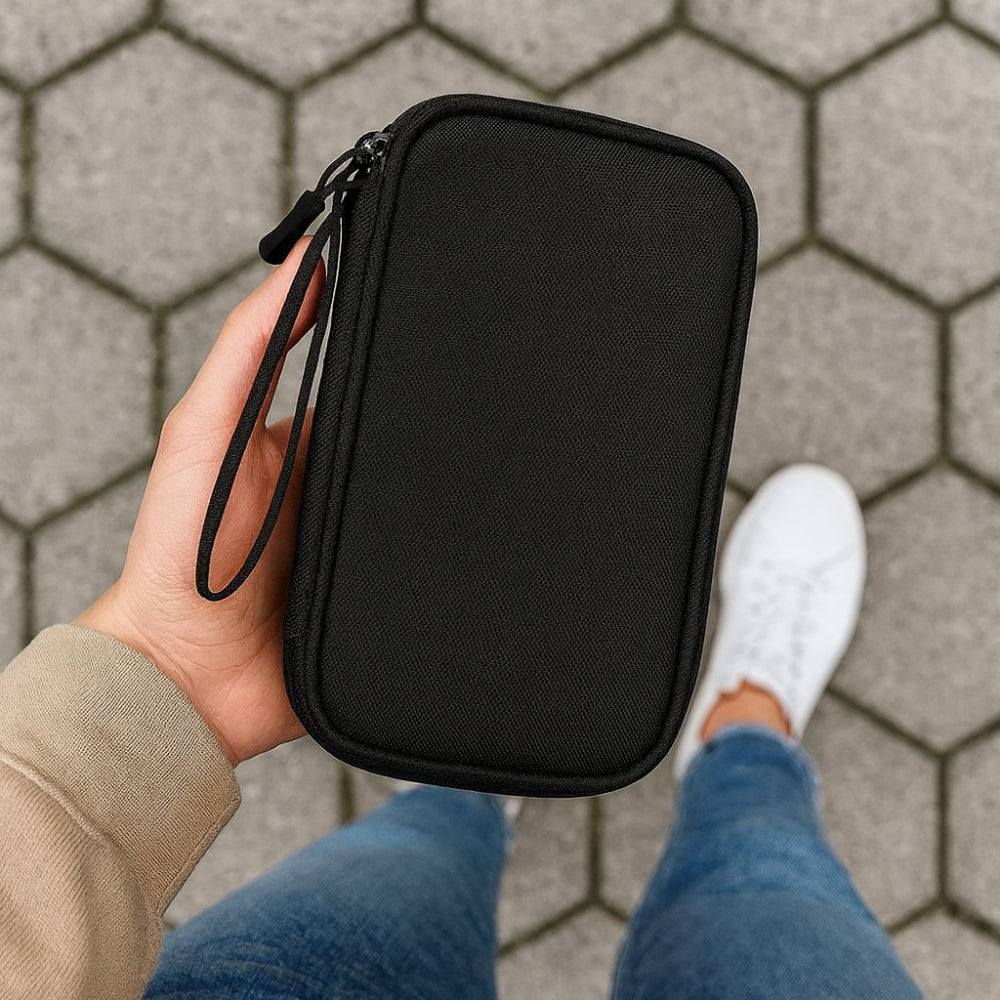 Compact Tech Travel Organizer with Versatile Storage