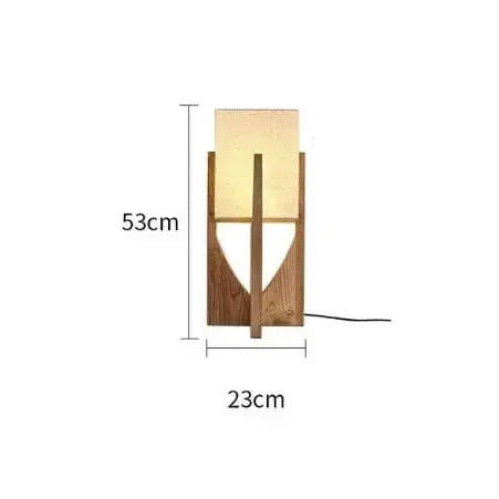 LED Floor Lamp with Bamboo and Wood | Chrome Finish | 53cm & 82cm