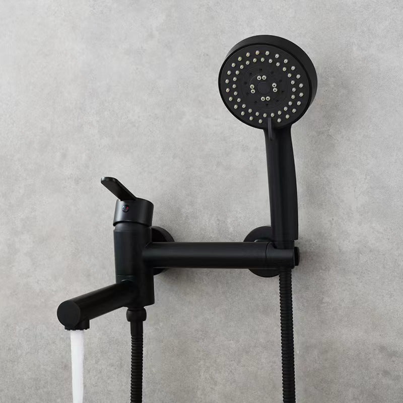 Brass Bathtub Faucet Set with Bidet Sprayer - Wall Mounted Design