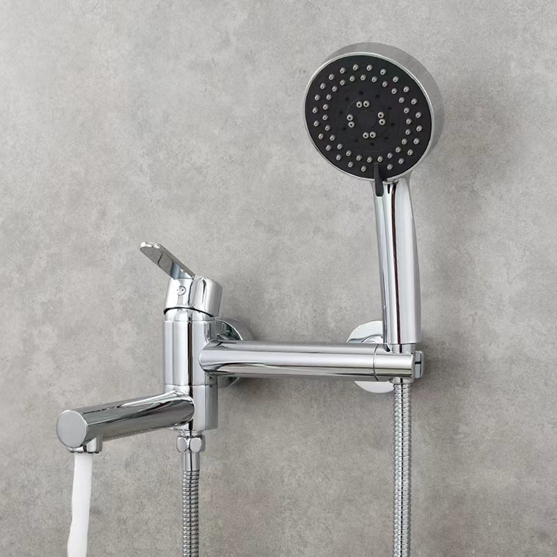 Brass Bathtub Faucet Set with Bidet Sprayer - Wall Mounted Design